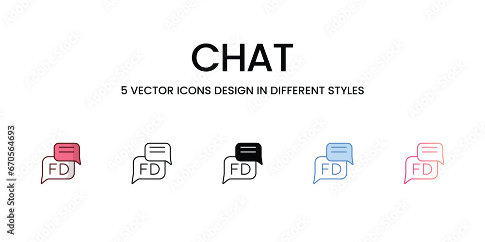 Chat Icons Design in Five style with Editable Stroke. Line, Solid, Flat Line, Duo Tone Color, and Color Gradient Line. Suitable for Web Page, Mobile App, UI, UX and GUI design Chat Icons Design in Five style with Editable Stroke. Line, Solid, Flat Line, Duo Tone Color, and Color Gradient Line. Suitable for Web Page, Mobile App, UI, UX and GUI design