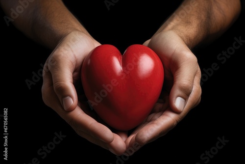Hands Holding Red Heart