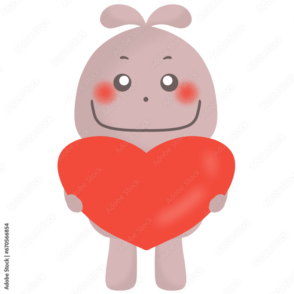 Obraz premium Cartoon with love