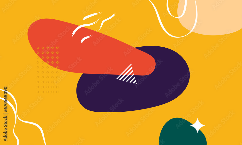 Abstract background. Colorful flat Illustration with liquid shape line composition. Suitable for wallpaper, poster, cover, and content social media, packaging