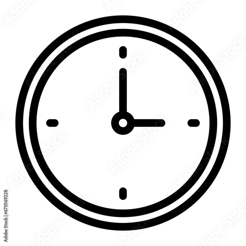 clock line icon