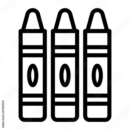 crayon line icon