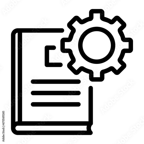 guidebook line icon