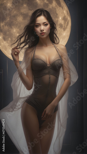 portrait of a woman in lingerie