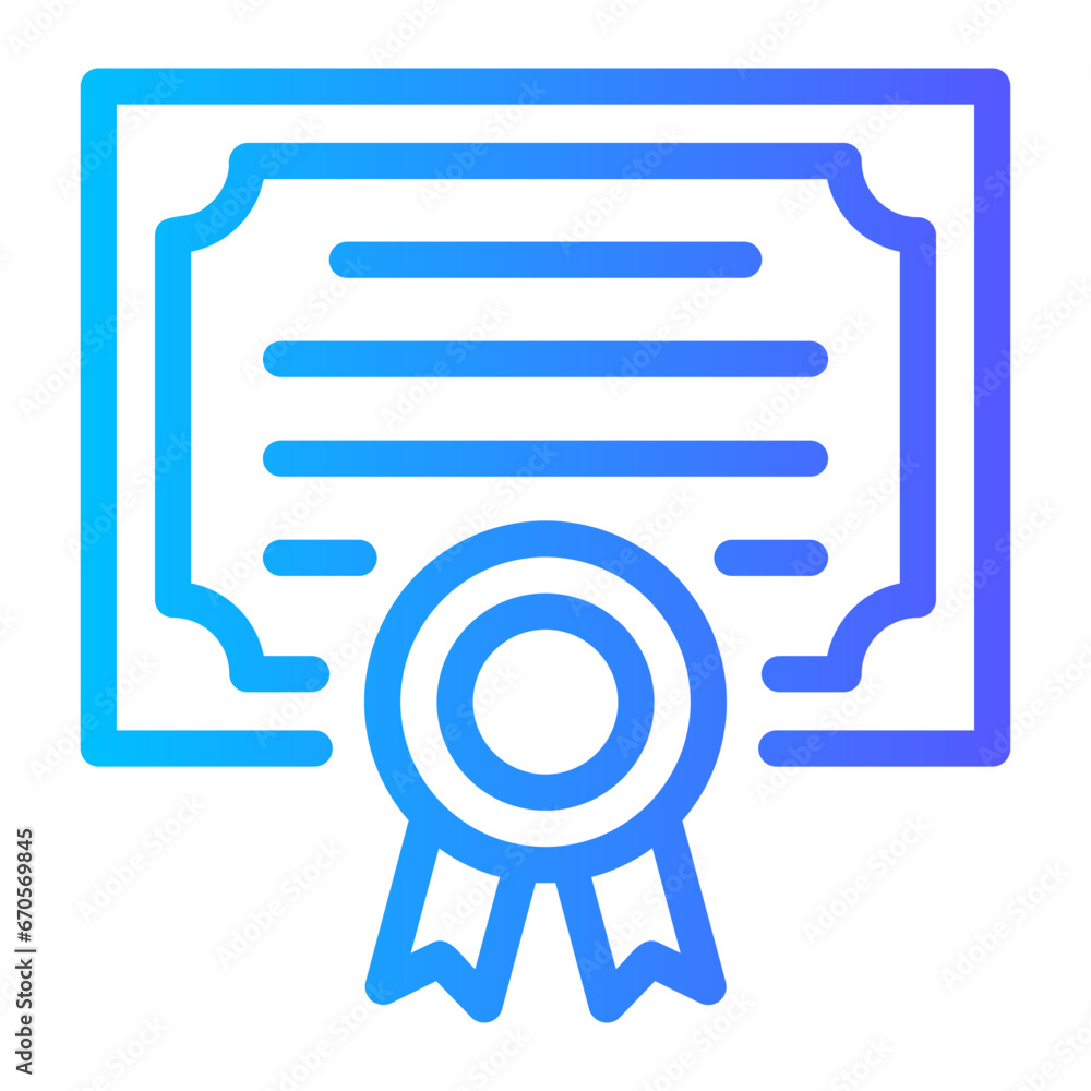 certification gradient icon certification gradient icon