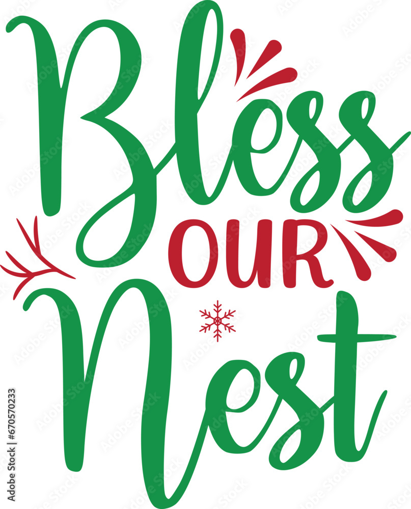 Naklejka premium bless our nest svg t shirt design