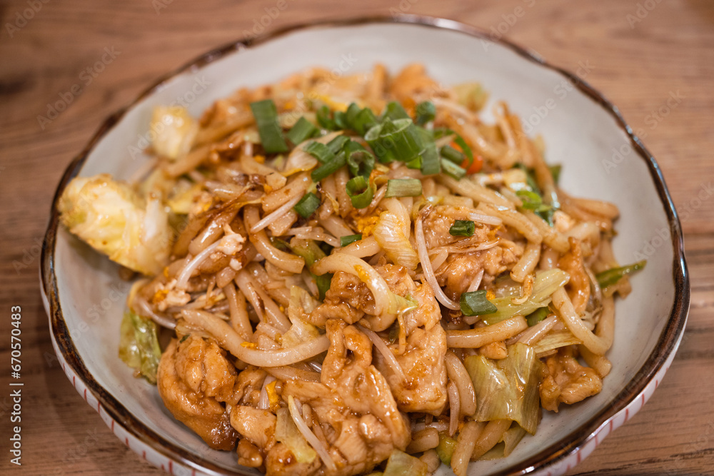 Chicken stir fry noodles with vegetables Chicken stir fry noodles with vegetables