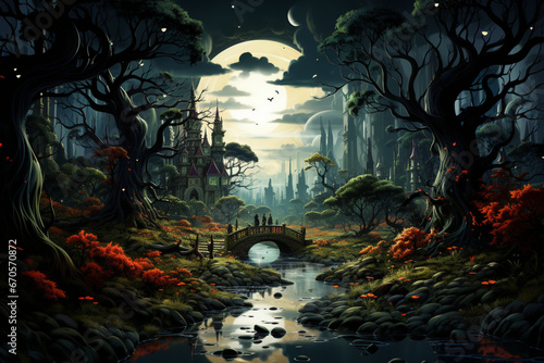 Epic Fantasy Dreamlike Landscape- Generative AI