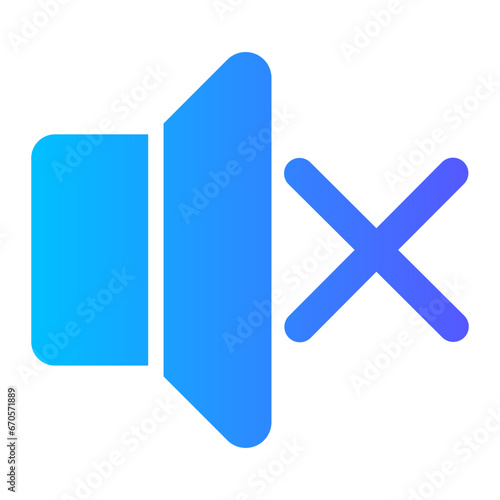 mute gradient icon