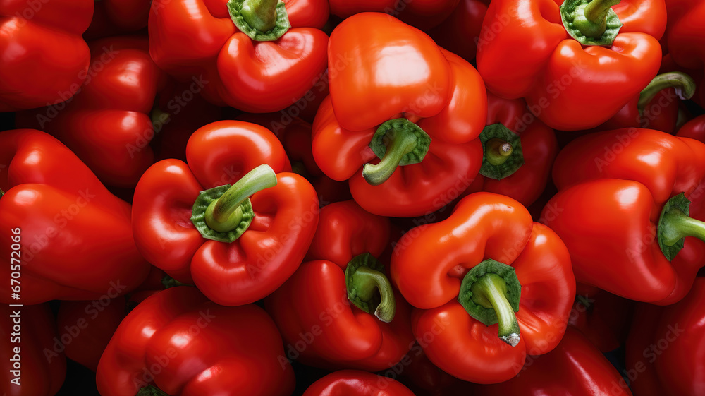 Red bell pepper background. Harvest fall season Red bell pepper background. Harvest fall season