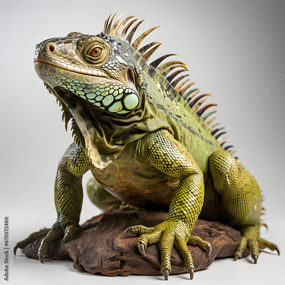 Obraz premium green iguana on a branch