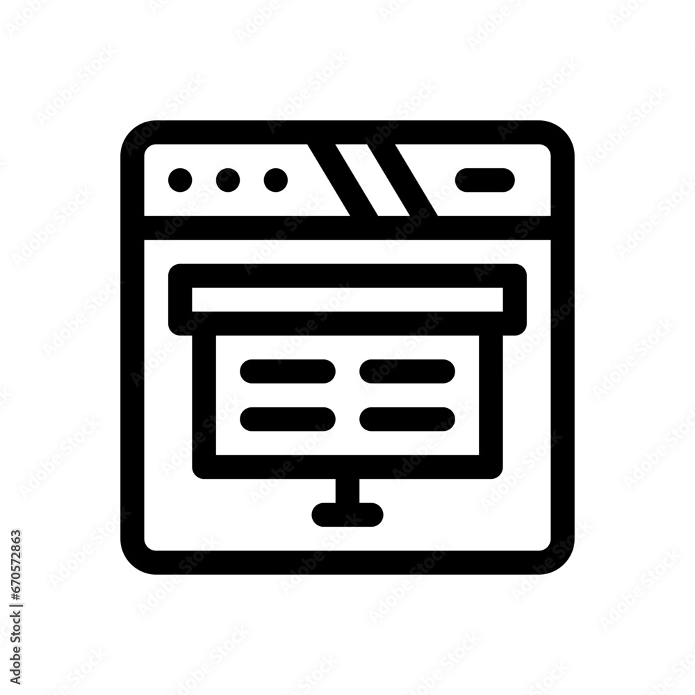 presentation line icon presentation line icon