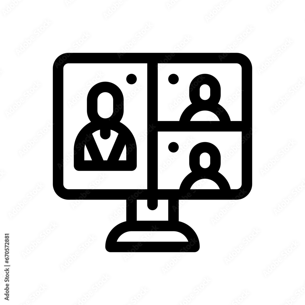 webinar line icon