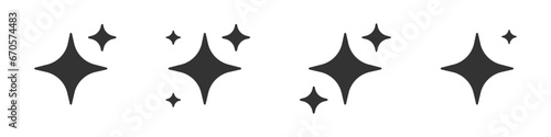 Sparkle stars collection. Twinkling stars. Star icon set. Vector illustration.
