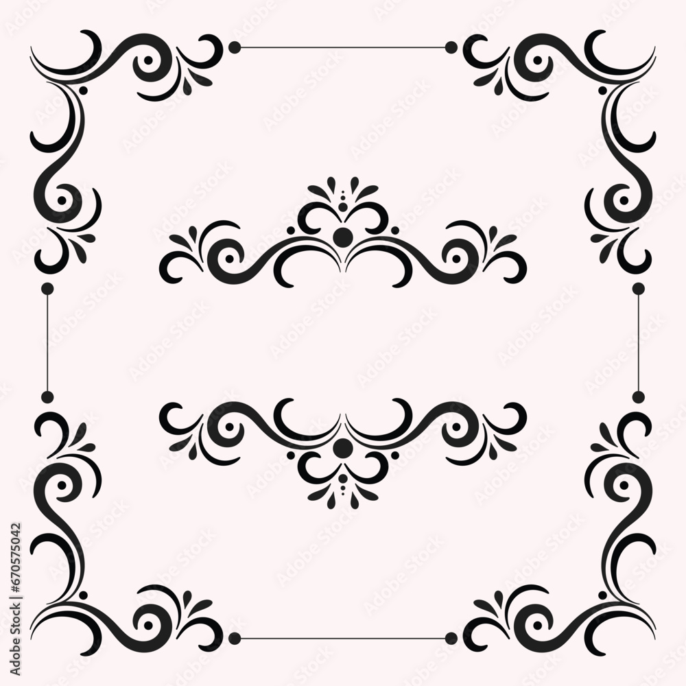 vector abstract floral frame background