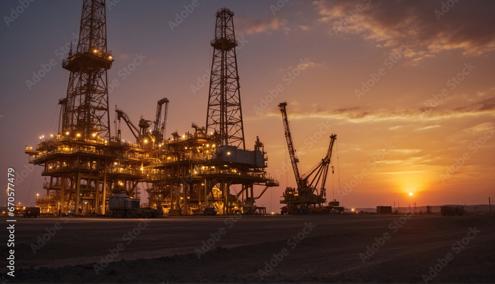 Drilling rigs used for oil and gas production are high-tech equipment specially designed to work in various conditions. Oil production on the seabed involves modern industrial installations.
