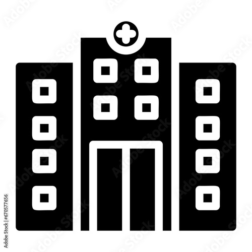 hospital glyph icon