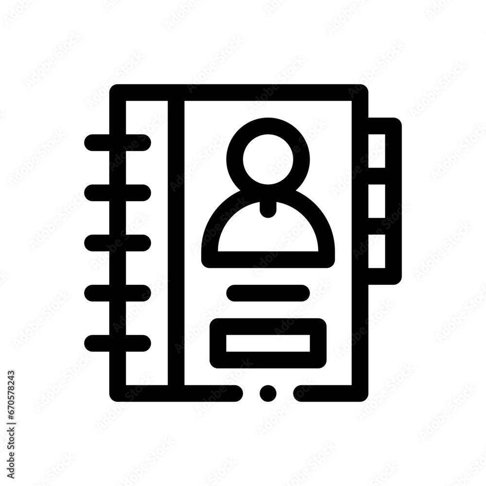 address book line icon address book line icon