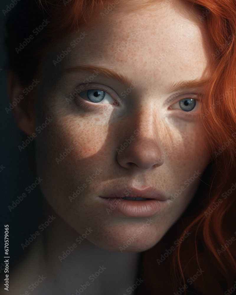 Portrait Photography of a Beautiful Red Haired Female Model Portrait Photography of a Beautiful Red Haired Female Model