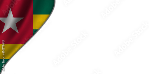 White background with Togolese flag on the left. 3D illustration Free Download White background with Togolese flag on the left. 3D illustration - GFXLoad