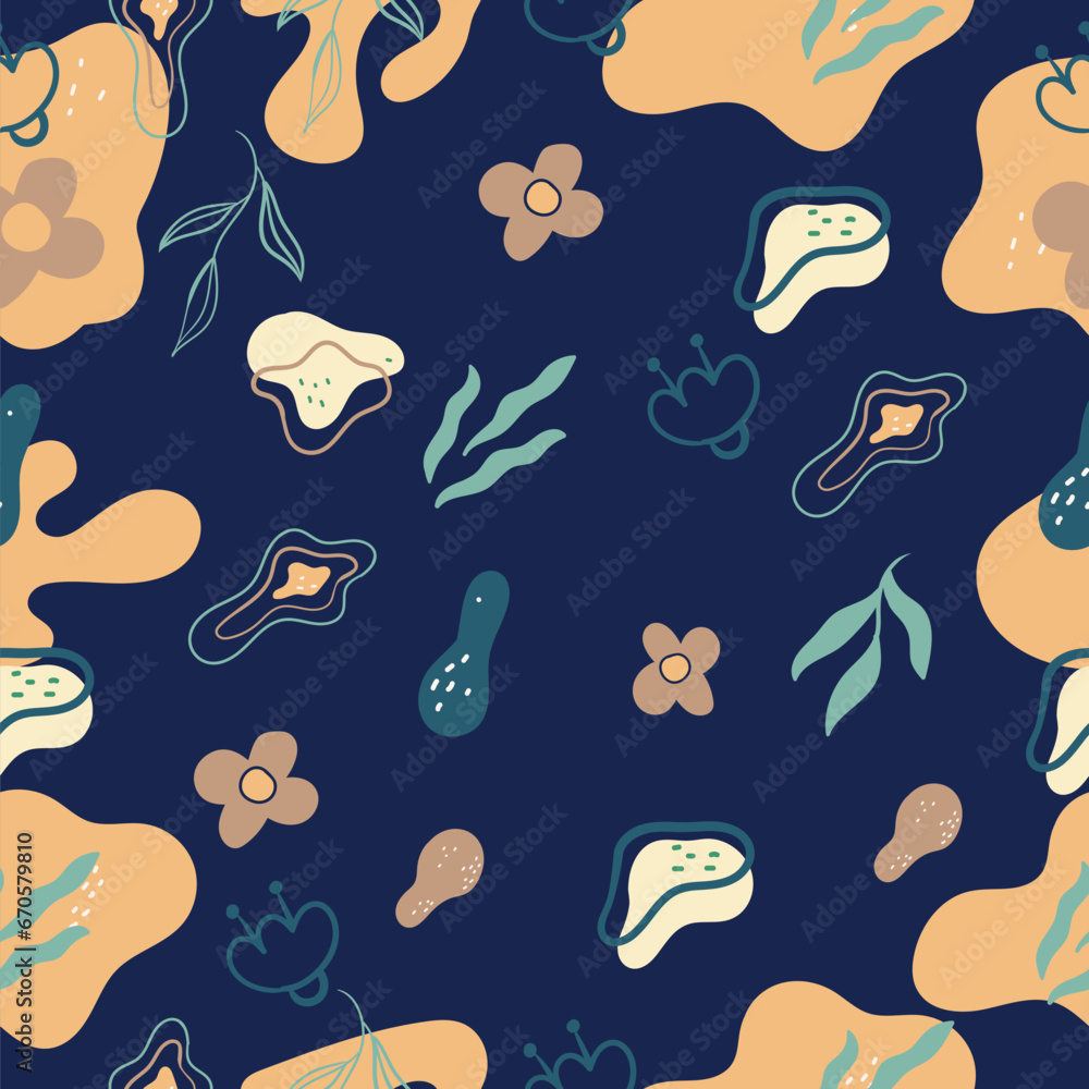 Fototapeta premium seamless pattern with shells