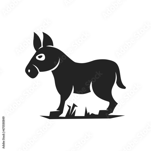 Donkey logo template Isolated. Brand Identity. Icon Abstract Vector graphic