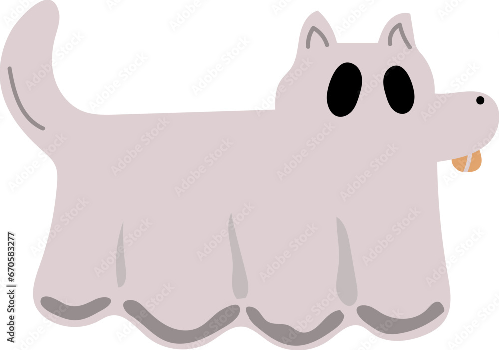 Obraz premium Dog ghost illustration