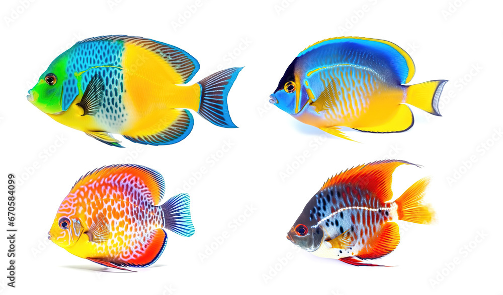 Collection Tropical Colorful Fish Collection Tropical Colorful Fish