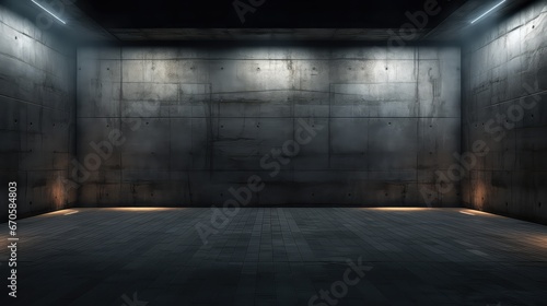 Texture dark floor with old wall. Abstract black background for web design templates  valentine  christmas  product studio room and business report with smooth gradient color.