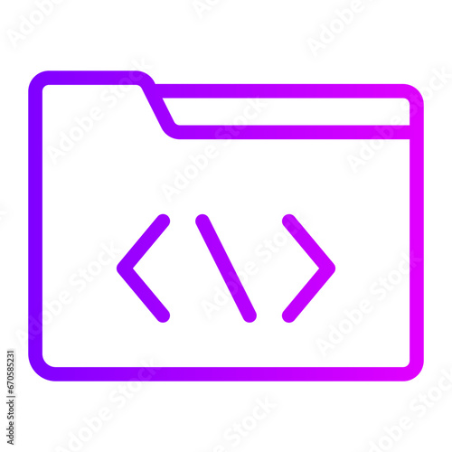 code gradient icon photo