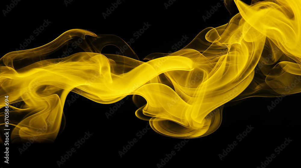 Abstract background with yellow smoke. Generative AI. Abstract background with yellow smoke. Generative AI.