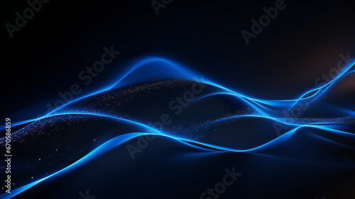 Abstract background with blue connection style stripes . Generative AI.