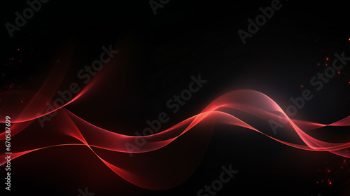 Abstract background with red connection style stripes . Generative AI.