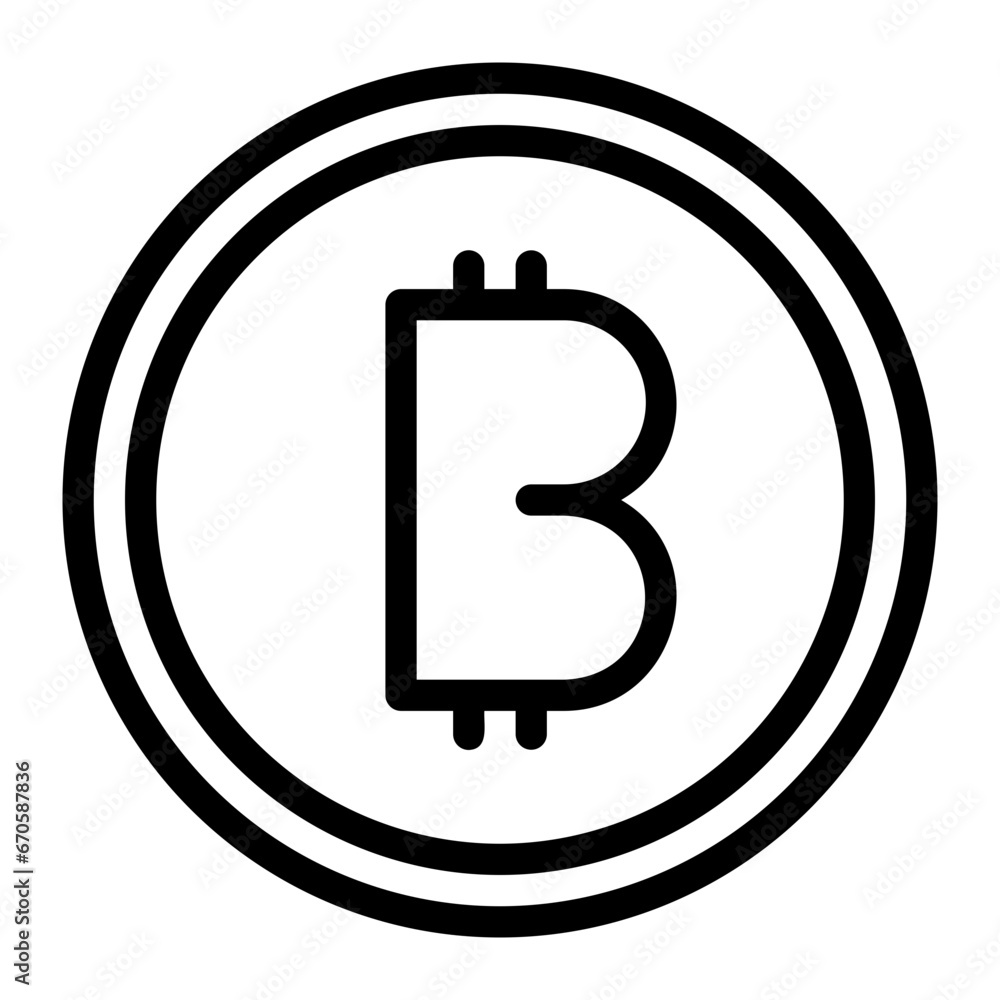 bitcoin line icon bitcoin line icon