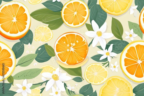 Wallpaper Mural seamless pattern with cute lemons illustrations,a simple design for baby room decor and nursery decoration.lemons illustrations for nursery decor.
 Torontodigital.ca