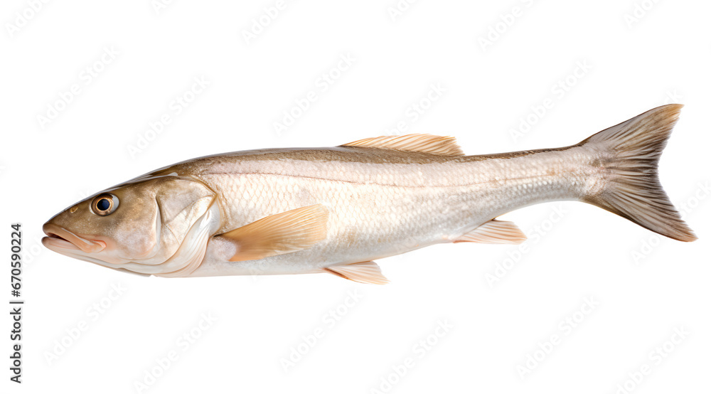 A transparent side view photo of a haddock. A transparent side view photo of a haddock.