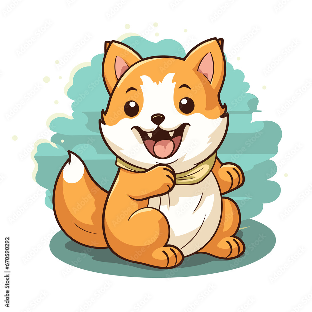 Cute Shiba Inu Dog Catching Bone With Fishing Net , Cartoon , Illustration, Cartoon PNG Cute Shiba Inu Dog Catching Bone With Fishing Net , Cartoon , Illustration, Cartoon PNG
