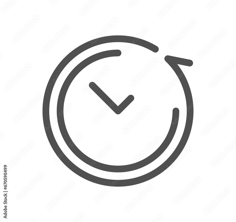 Time related icon outline and linear symbol.