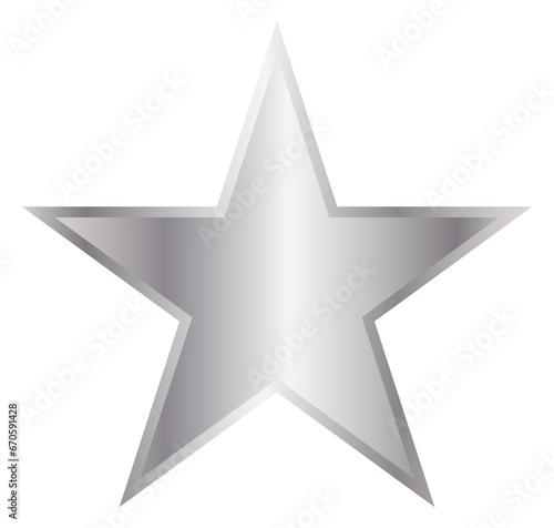 silver star PNG transparent