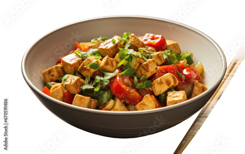 Quick Tofu Stir Fry Dish Transparent PNG