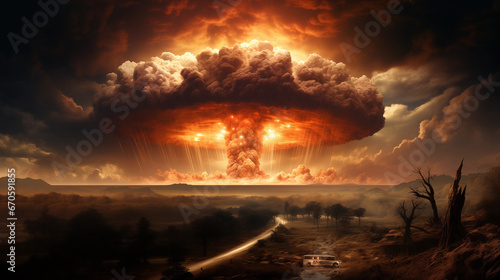an atomic bomb exploding © Vincent
