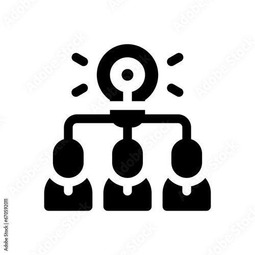 brainstorm glyph icon