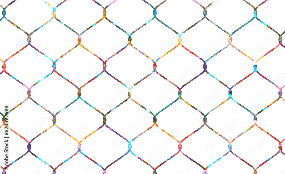 Fototapeta premium フェンス カラフル レトロ 模様 背景