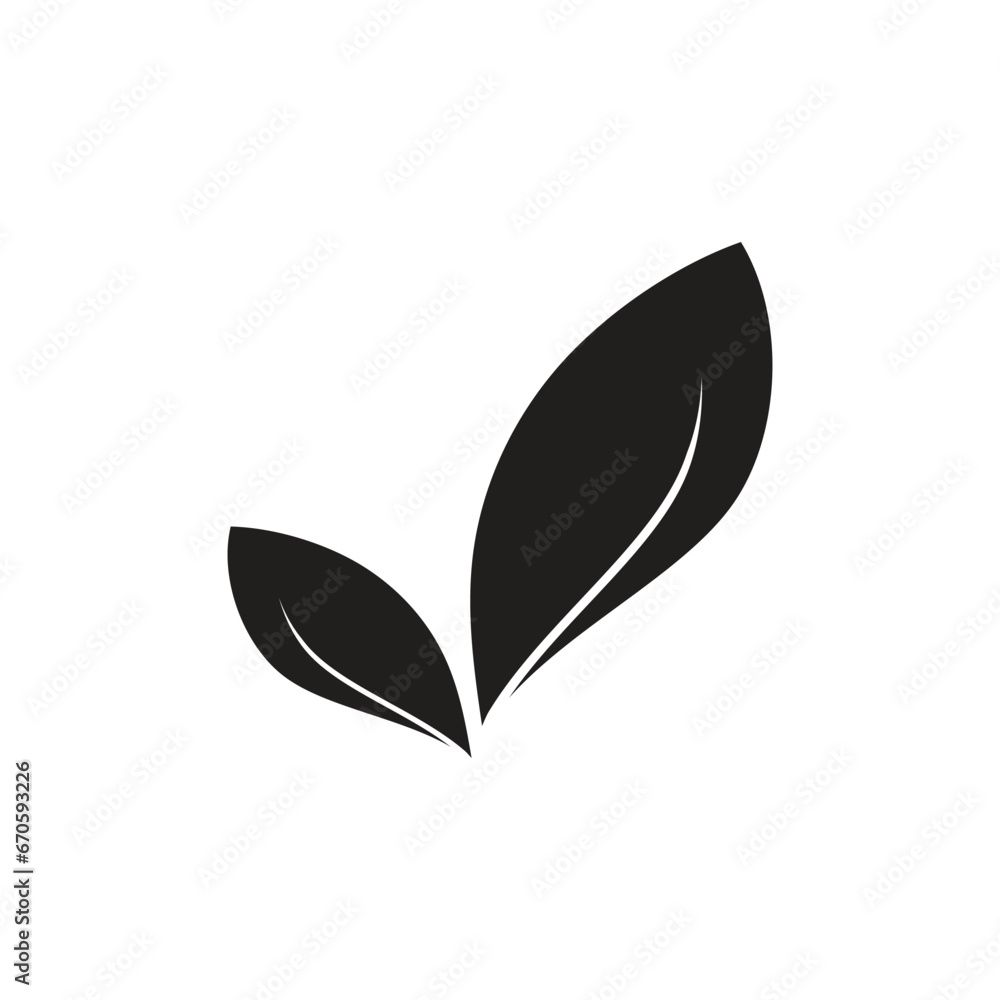 Leaf line logo vector and symbol