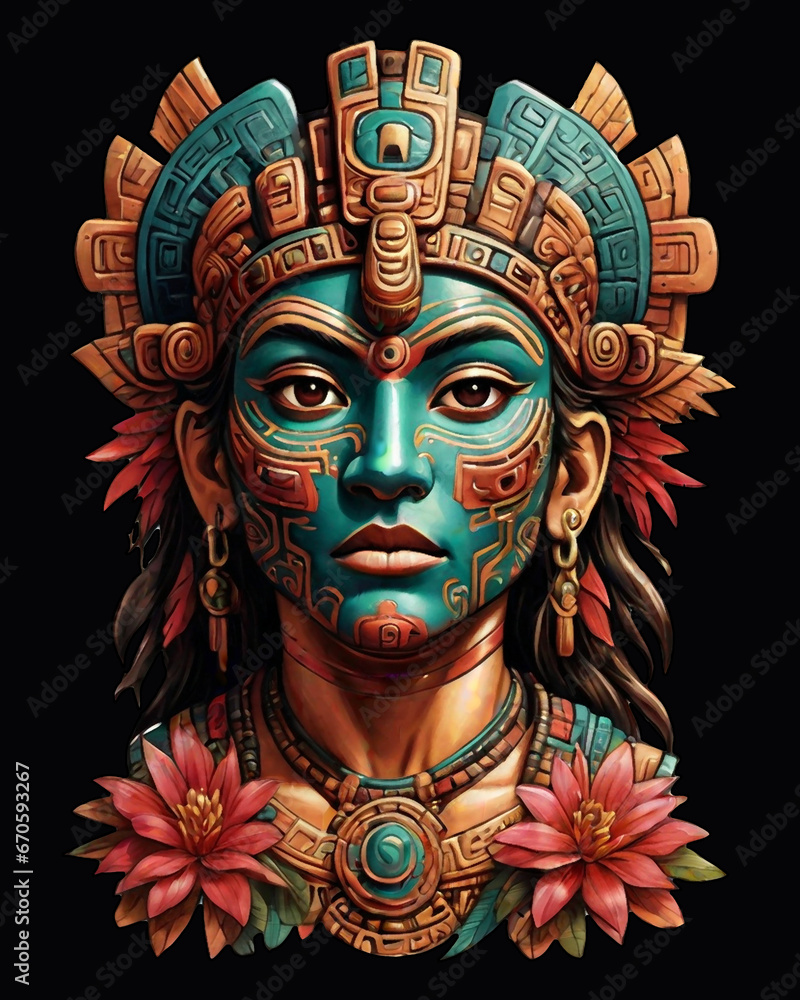 Naklejka premium the Indian's son will become chief when dawn comes