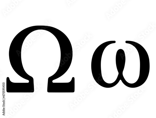 Greek alphabet silhouette vector art white background