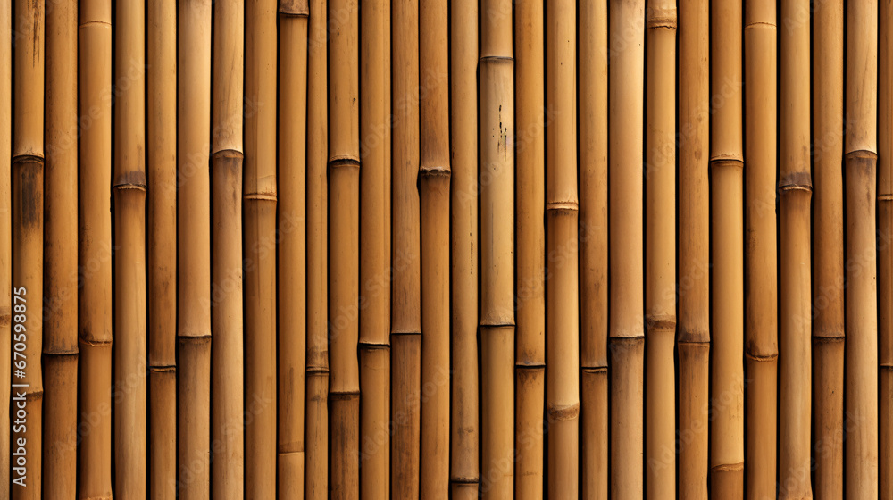 Authentic Bamboo Wall Texture - Design for Natural Interior Enhancements and Zen-inspired Décor.