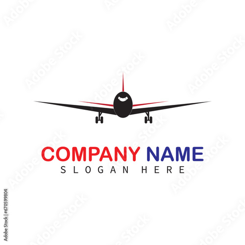 airplane logo vector symbol ilustration, design  and company bussines