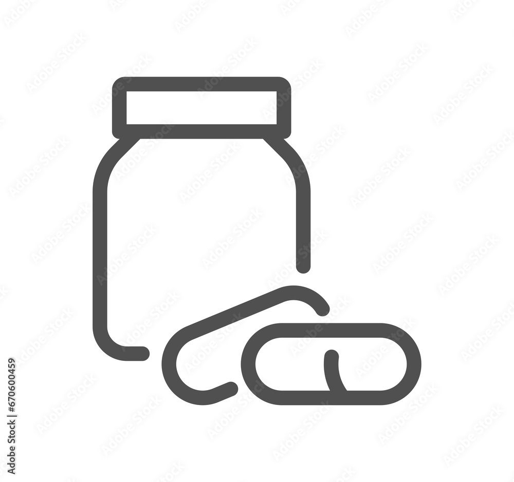 Sports supplements related icon outline and linear symbol. Sports supplements related icon outline and linear symbol.