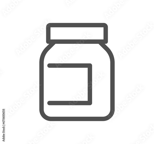 Sports supplements related icon outline and linear symbol.